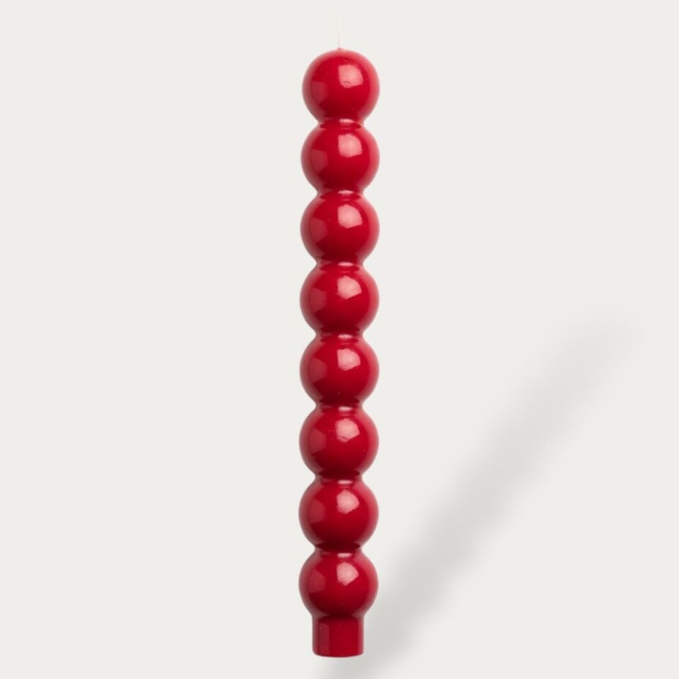 Top Tasarım Kırmızı Şamdan Mum