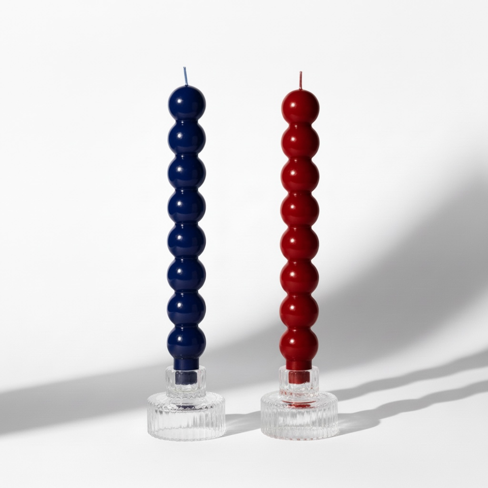 Pigment Serisi Cobalt Top Tasarım Şamdan Mum